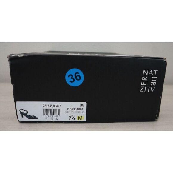 Naturalizer I9063S1001 WMN Sz 7.5M Black Faux Leather Galaxy Dress Sandals - Picture 16 of 16